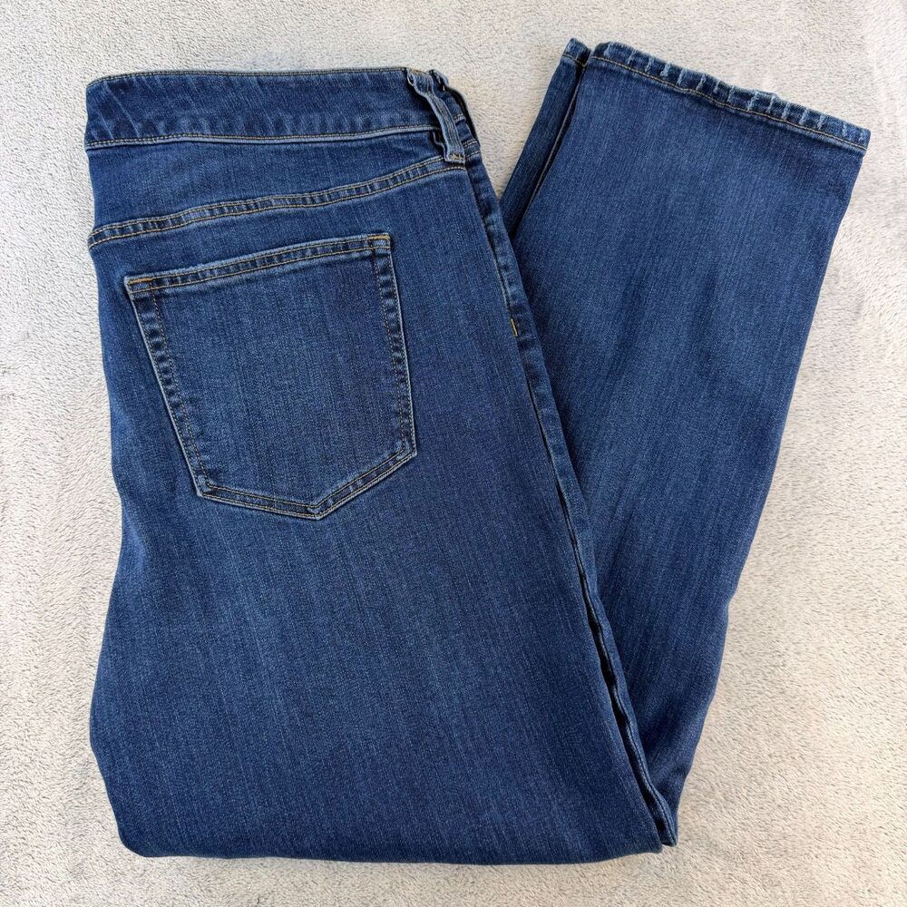 Liverpool Los Angeles Girlfriend Jeans Womens 18W Bartlett Blue Stretch Denim